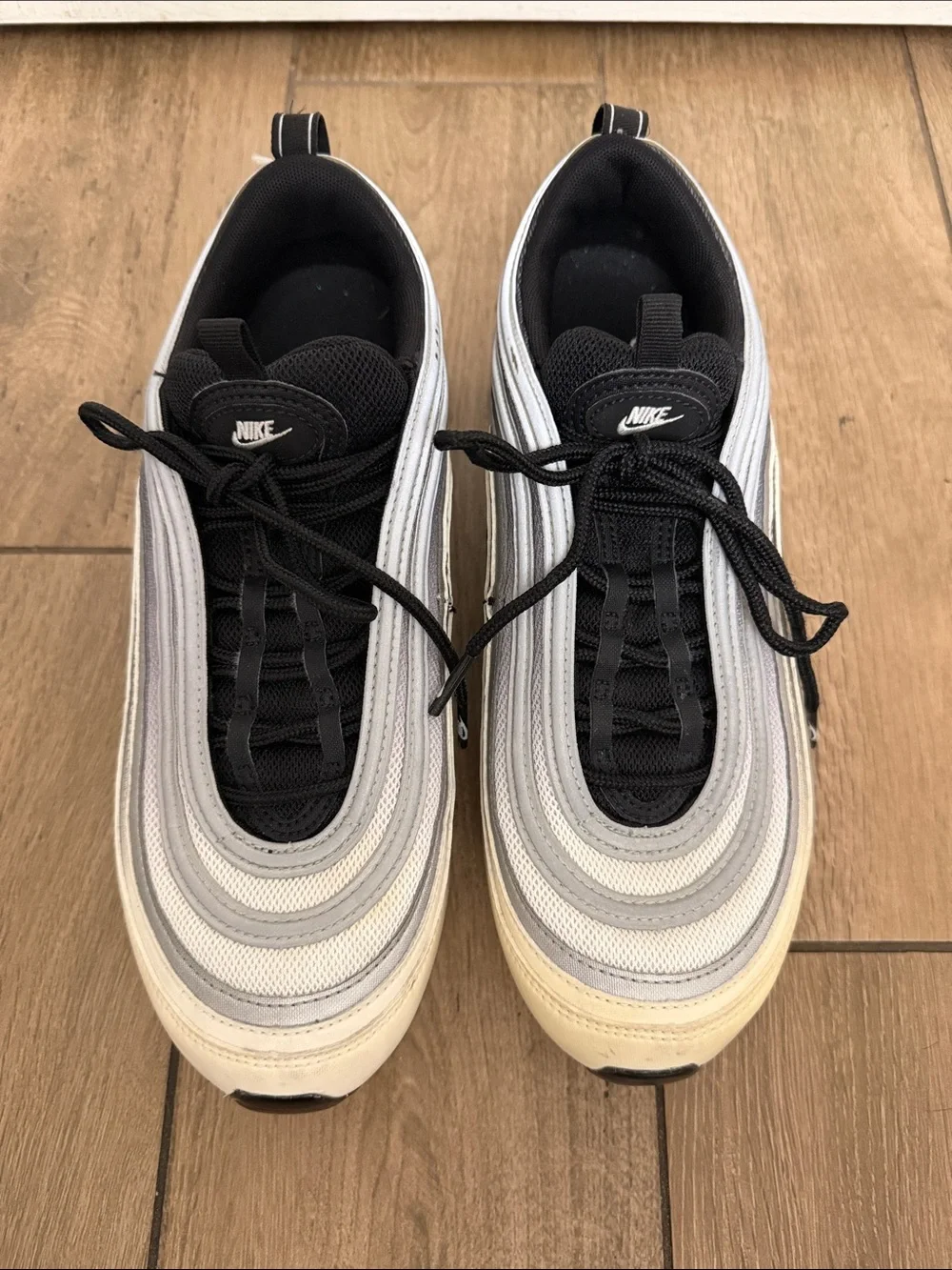 Nike Air Max 97 Men’s Sneakers In Gradient Black, Gray & Cream